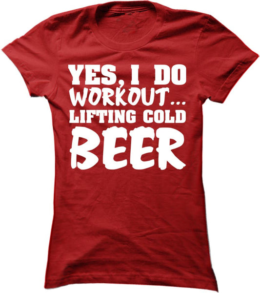 Yes, I Do Workout Lifting Cold Beer