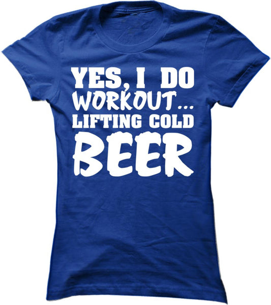 Yes, I Do Workout Lifting Cold Beer